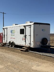 eco services safety trailers for oil field containment